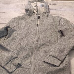 Figs gray zipped sweatshirt hooded jacket size medium